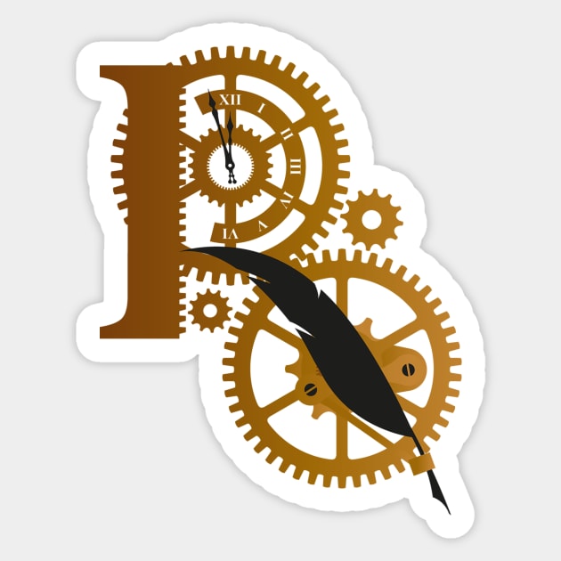 Rusty Quill Logo #2 (Light Print) Sticker by Rusty Quill